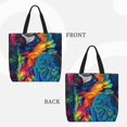 thumbnail image 2 of Balery Vibrant Rainbow Parrot Fantasy Bolsa de Mano para Mujeres con Cremallera, Bolsa de Gimnasio con Compartimentos, Bolsa para Laptop, Bolsa para Trabajo, 2 of 7