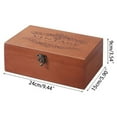 thumbnail image 5 of BUYISI Retro Wooden Storage Box Memory Keepsake Letter Treasure Chest Lockable L, 5 of 8