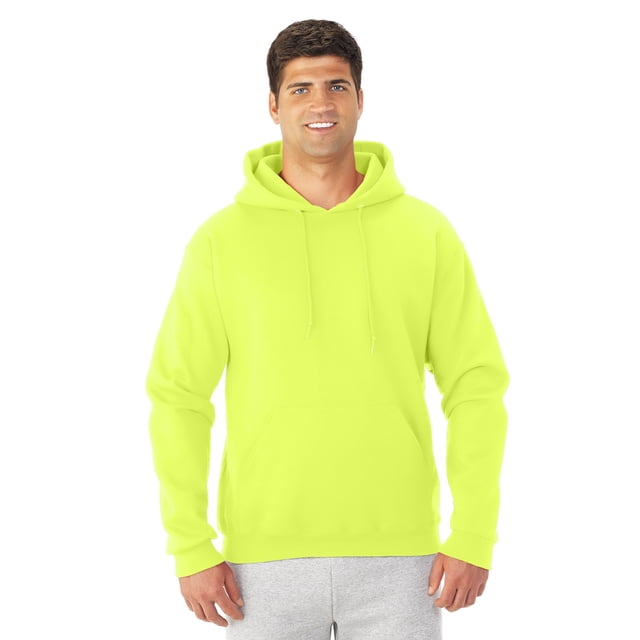 Jerzees Adult NuBlend Super Sweats Pull Over Hoodie, 3X, Safety Green