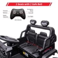 thumbnail image 2 of Shininglove Kids Battery Powered 2 Seats 24V Ride on Car with Remote Control Car Powerful off-Road Vehicles, Black, 2 of 7