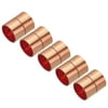 Uxcell Straight Copper Coupling Fittings, 7/8 Inch ID Welding Joint for HVAC Air Conditioner, Pack of 5