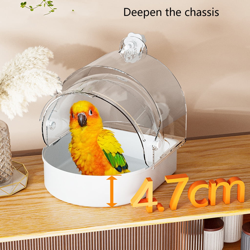 Tizuqe Parakeets Bathing Bowl Lovebird Bath House Bird Shower Cage Accessory