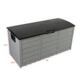 thumbnail image 6 of EDOEMSE 75gal 260L Large Deck Box, Outdoor Storage Box for Patio Furniture,Garden,Cushions Toys Lockable Seat,Black, 6 of 11