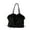 Black, variant on Beige Ladies Pleated Tote Bag With Shoulder Strap Fall Winter Style Made From Soft Faux Fur Material Roomy And Cozy
