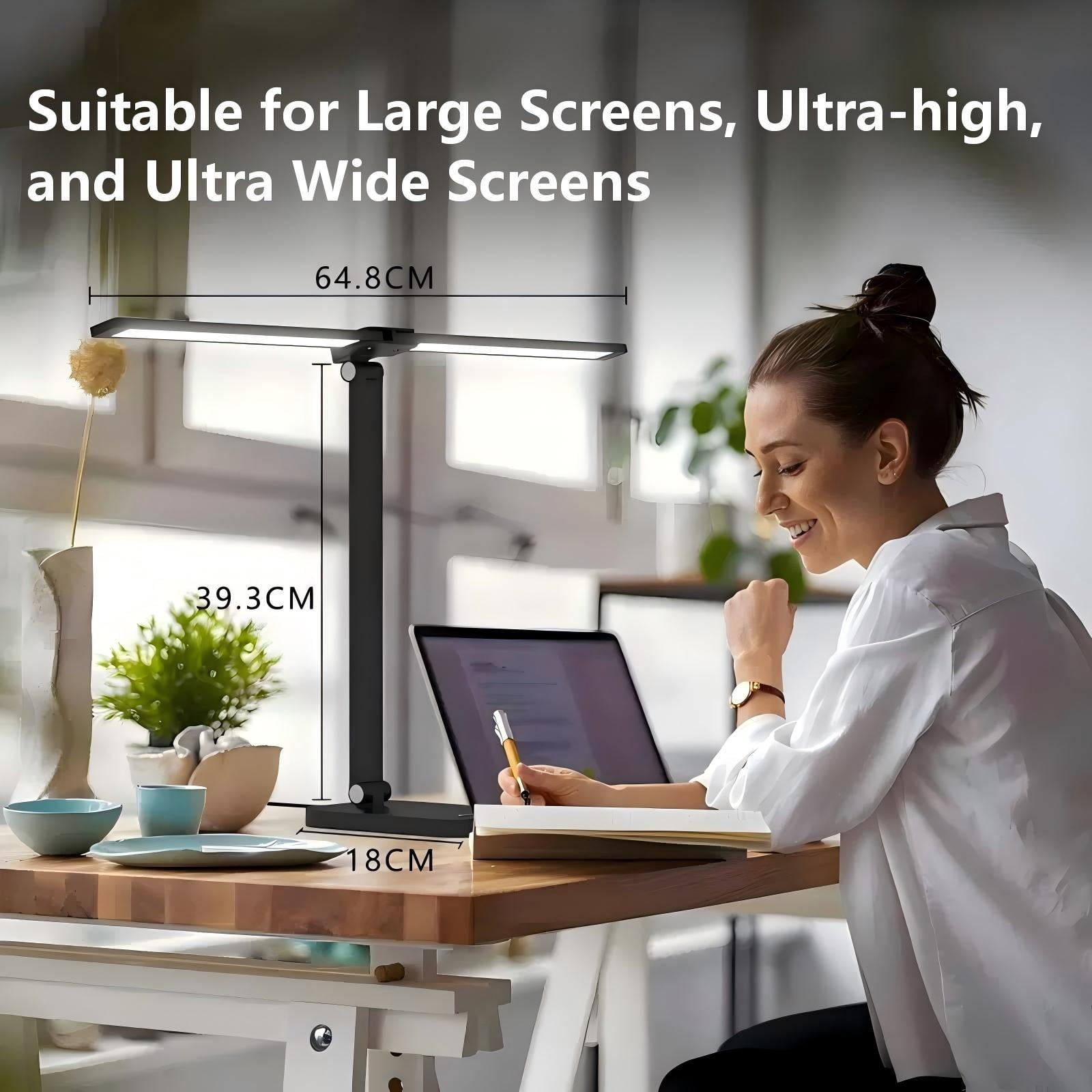 Afaoiry LED Desk Lamp with USB Charging Port, 50 Lighting Modes Dual Swing Arm Architect Table Lamp Light Desk Lamp for Home Office Dorm Piano Nail