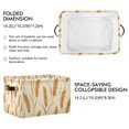 thumbnail image 2 of Yayeee Canvas Storage Basket with Handles for Shelves Fabric Bins Closet Organizer, Wheat Ears Pattern, 2 of 8