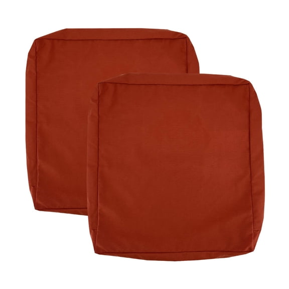 Waterproof Patio Seat Cushion Covers Set of 2 Washable Replacement Slipcovers, Outdoor Furniture Chair Pillow Covers with Ties for Sectional Sofa Wicker Garden Deep Seat Cushions 24x24 Inch