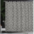 thumbnail image 3 of Ambesonne Abstract Shower Curtain, Monotone Design Triangles, 69"Wx75"L, White and Charcoal Grey, 3 of 4