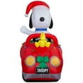 thumbnail image 3 of Gemmy Airblown Inflatable Snoopy and Woodstock in Car w/ Christmas Lights Scene Peanuts , 6 ft Tall, 3 of 5