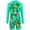 Green, variant on Kiijoy Toddler Girl's Tropical Long Sleeve Rashguard One-Piece Swimsuit UPF 50+ Bathing Suit