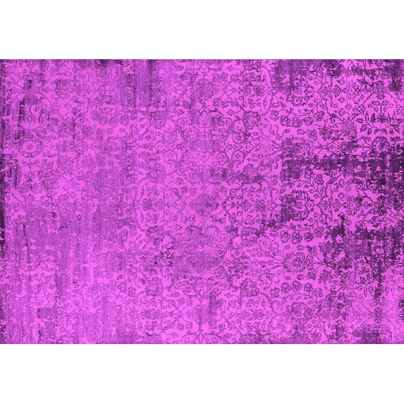 Ahgly Company Indoor Rectangle Oriental Pink Industrial Area Rugs, 5' x 8'