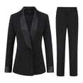 thumbnail image 2 of Conjunto de traje de negocios de 2 piezas para mujer, chaqueta y pantalones ajustados, 2 of 4