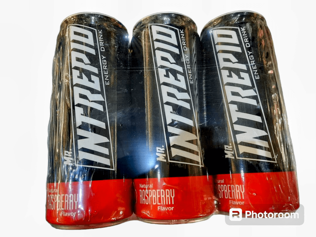 Mr. Intrepid Raspberry Caffeine Added Energy Drink, 24 Count, 11.16 fl oz