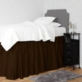 thumbnail image 4 of Dorm Bed Skirt - Extra Long College Dorm Bed Skirt 25" Drop - 100% Microfiber Ruffled Dorm Sized (39" x 80") College Bed Skirts, Elastic Bed Skirt for Easy Fitting - Chocolate Solid, Twin-XL Size., 4 of 5