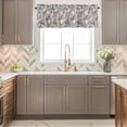 thumbnail image 6 of Spring Flowers Window Valance for Kitchen, Country Watercolor Red White Camellia Floral Green Leaf Blue Rod Pocket Short Curtain for Small Windows, Light Filtering Decorative Valance, 42 x 12 Inch, 6 of 9