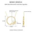 thumbnail image 6 of Rosec Jewels Certified Moissanite Eternity Necklace, Nature Inspired Necklace (D-VS1 Quality), 10K Yellow Gold, 6 of 8