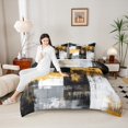 thumbnail image 4 of Homewish Graffiti Splash Bedding Comforter Set 2pcs for Kids Teens,Abstract Geometric Rectangle Twin Comforter Sets Microfiber,Vintage Aesthetic Breathable Bedding Set,Ultra Soft Home Decor, 4 of 8