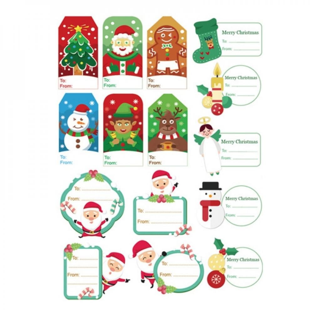 Sales Promotion!15Pcs/set Christmas Gift Tag Stickers Diy ...