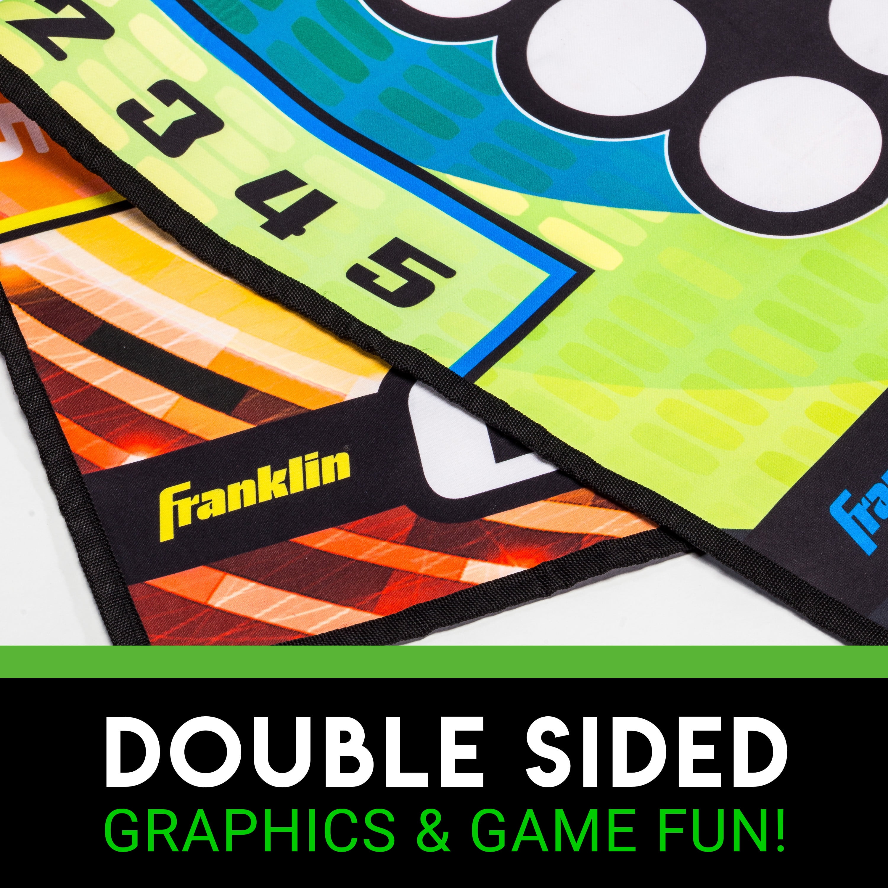 Franklin Sports Checkers and Four in a Row Mat Game - addictive Family Fun! - Soft Play Mat for Kids of all Ages - Comes with 42 Plastic Pucks