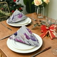 thumbnail image 3 of 4 Pack 20'' x20" Satin Table Napkins Dinner Napkins for wedding Party Decoration events Colorful Tulips and Lavender, 3 of 6