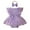 Purple, variant on RUTAYY Infant Girls Dresses Newborn Sleeveless Lace & Mesh Bodysuit Dress Sweet Floral Romper With Bow Trim Trendy Clothes, White, 0-3 Months