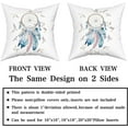 thumbnail image 5 of GZHJMY Dreamcatcher Pillow Covers Boho American Dreamcatchers with Bird Feathers Pillow Cases Set of 2 Cotton Linen Cushion Covers for Home Sofa Couch 20 X 20 inch, 5 of 7
