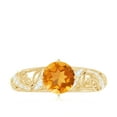 thumbnail image 4 of Rosec Jewels 1.25 CT Citrine and Diamond Milgrain Engagement Ring- AAA Grade, 18K Yellow Gold, US 7.50, 4 of 9