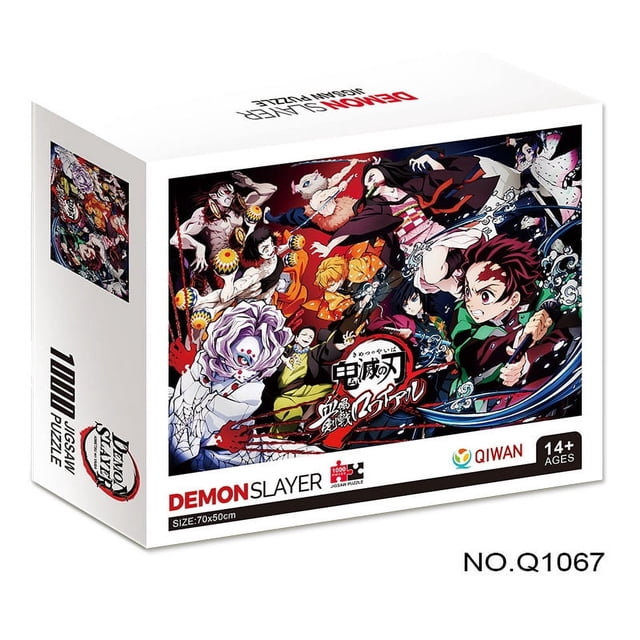Rompecabezas de 500/1000 piezas para adultos, Demon Slayer, serie de Anime japonés, dibujos animados Kimetsu, juguetes educativos para niños, regalos