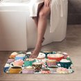 thumbnail image 4 of 1pc Hot Drinks in Festive Cups Absorbent Non-Slip Bathroom Thickened Flannel Rug Decor,Soft,Quick Drying,Suitable For Indoor/outdoor Use,Bathrooms,Bedrooms,Kitchens,Terrace,Laundry Rooms,16"x24", 4 of 9