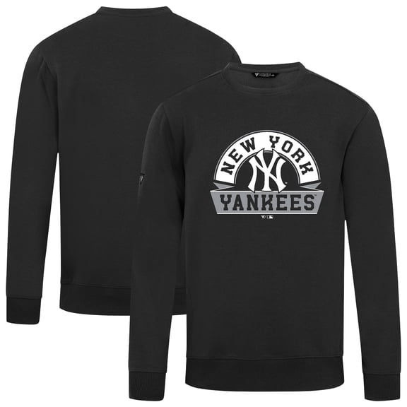 Men's Levelwear  Black New York Yankees Zane Banner Arch Sweatshirt