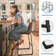 thumbnail image 5 of 30" Upholstered Bar Stools with Backs, Brown, Set of 4, 5 of 6