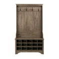 thumbnail image 3 of Prepac Wide Hall Tree and Bench with Shoe Storage, Drifted Gray, 3 of 11