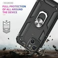 thumbnail image 4 of 3in1 Case Bundle for Apple iPhone 15 Plus Heavy Duty Case with Built-in Kickstand, Dual Layer Protection with 2 Clear Screen Protectors, Sturdy Case for Apple iPhone 15 Plus, Black, 4 of 7