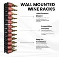 thumbnail image 2 of Jagged Ridge Wine Rooms - Premium Wall Mounted Metal Wine Rack - 24 Wine Bottles Holder - Modern Wine Rack, Matte Black - Space Saving for Home, Kitchen, Bar - Designed in Canada by Wine Enthusiasts, 2 of 8