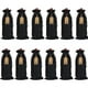 thumbnail image 1 of Nvzi 12 bolsas de regalo de vino con cordón, 13,78 × 5,9 pulgadas, reutilizables, para envolver botellas, para cumpleaños, bodas, fiestas (negras), 1 of 5