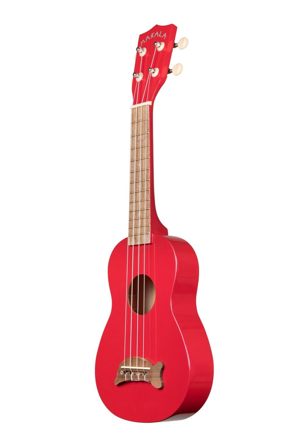 Kala Makala Dolphin Series Candy Apple Red Soprano Ukulele with Bag, Stand, Clip-On Tuner, Bag & Lesson-Chord Guide
