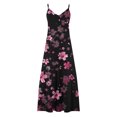 thumbnail image 5 of Puntoco Vestidos Mujer Moda Elegante Verano Casual Sólido V-Cuello Camis Vestido Largo Sin Mangas, 5 of 5