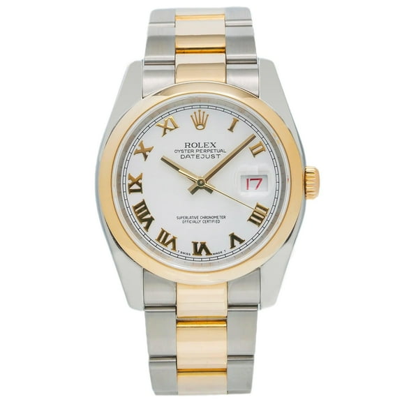 Pre-Owned Rolex Datejust 116203 36MM White Dial With Two Tone Oyster Bracelet
