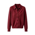 thumbnail image 4 of Samdudou Womens Sweaters Collared Button Down Knitwear Long Sleeve Lightweight Fall Tops Casual Daily Work Office Cardigan for Fall Winter, 4 of 5
