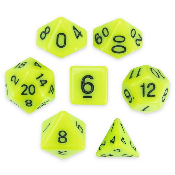 Wiz Dice Sticky Ichor Set of 7 Polyhedral Dice in Display CaseSolid
