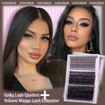 thumbnail image 4 of Lash Clusters with Spikes 180D 200D Eyelash Clusters Volume Cluster Eyelash Extensions D Thick Cluster Lashes 12-22mm DIY Lash Extension Salon Look Individual Lashes by Lanflower, 4 of 10