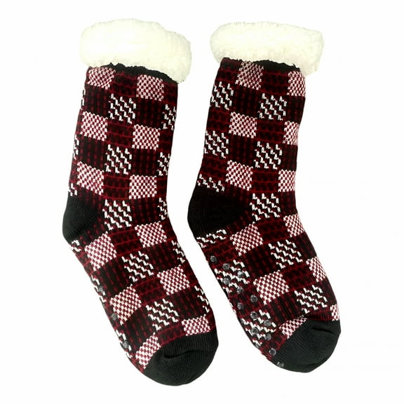 TELOLY Socks Men Slipper Fuzzy Socks Fluffy Cozy Cabin Warm Winter Soft Thick Comfy Non Slip Home Socks