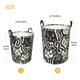 thumbnail image 3 of Balery Abstract Cat Faces Pattern Cesta de ropa redonda con asas, impermeable, independiente, para ropa, juguetes, dormitorio y familia-Small, 3 of 6