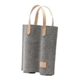 thumbnail image 4 of Bolsa de viaje de fieltro para vino con doble compartimento y asa Gris, 4 of 9