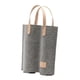 thumbnail image 4 of Bolsa de fieltro para transportar botellas de vino, bolsa de regalo con asa y 2 compartimentos para fiestas. Gris, 4 of 9