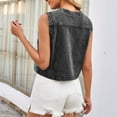 thumbnail image 6 of Diufon Denim Vest for Women Sleeveless Button Down Jackets V Neck Solid Color Tanks with Pockets, 6 of 7