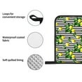 thumbnail image 4 of Daiia Lemons on Striped Pattern Oven Mitts and Pot Holders 4 pcs Set,High Heat Resistant 500 Degree Extra Thicken Long Kitchen Cotton Oven Glove, 4 of 6