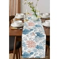 thumbnail image 3 of Table Runner Dresser Scarf 13 x 60 Inch Summer Coastal Blue Grey Coral Conch Nautical Table Runners Non-Slip Heat Kitchen Dining Table Decor for Indoor Outdoor Home Party Decoration, 3 of 7