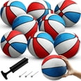 thumbnail image 1 of Juego de minibalones de baloncesto de goma Outus de 7 pulgadas con bomba de aire, paquete de 8, 1 of 7