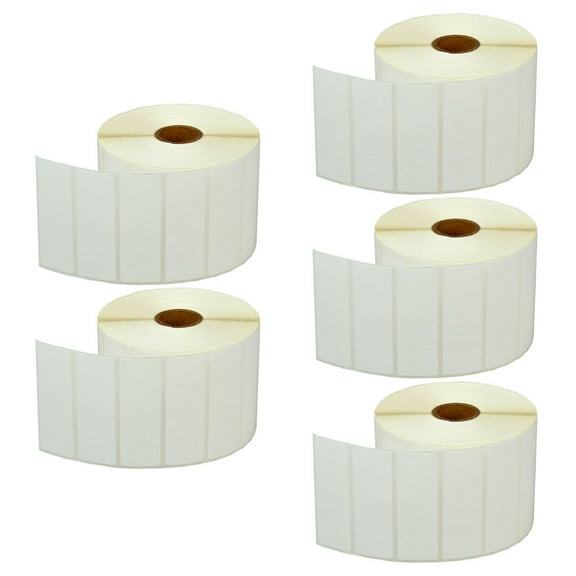 GREENCYCLE 5 Roll (2000 Labels/Roll) Compatible Direct Thermal Paper Label 3x1 inch 1'' Core Blank Shipping Address Barcode Multi-function Labels For Zebra LP-2742 LP-2844 LP-3742 Label Printer